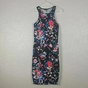 Express Floral Rose Bodycon Tank Dress